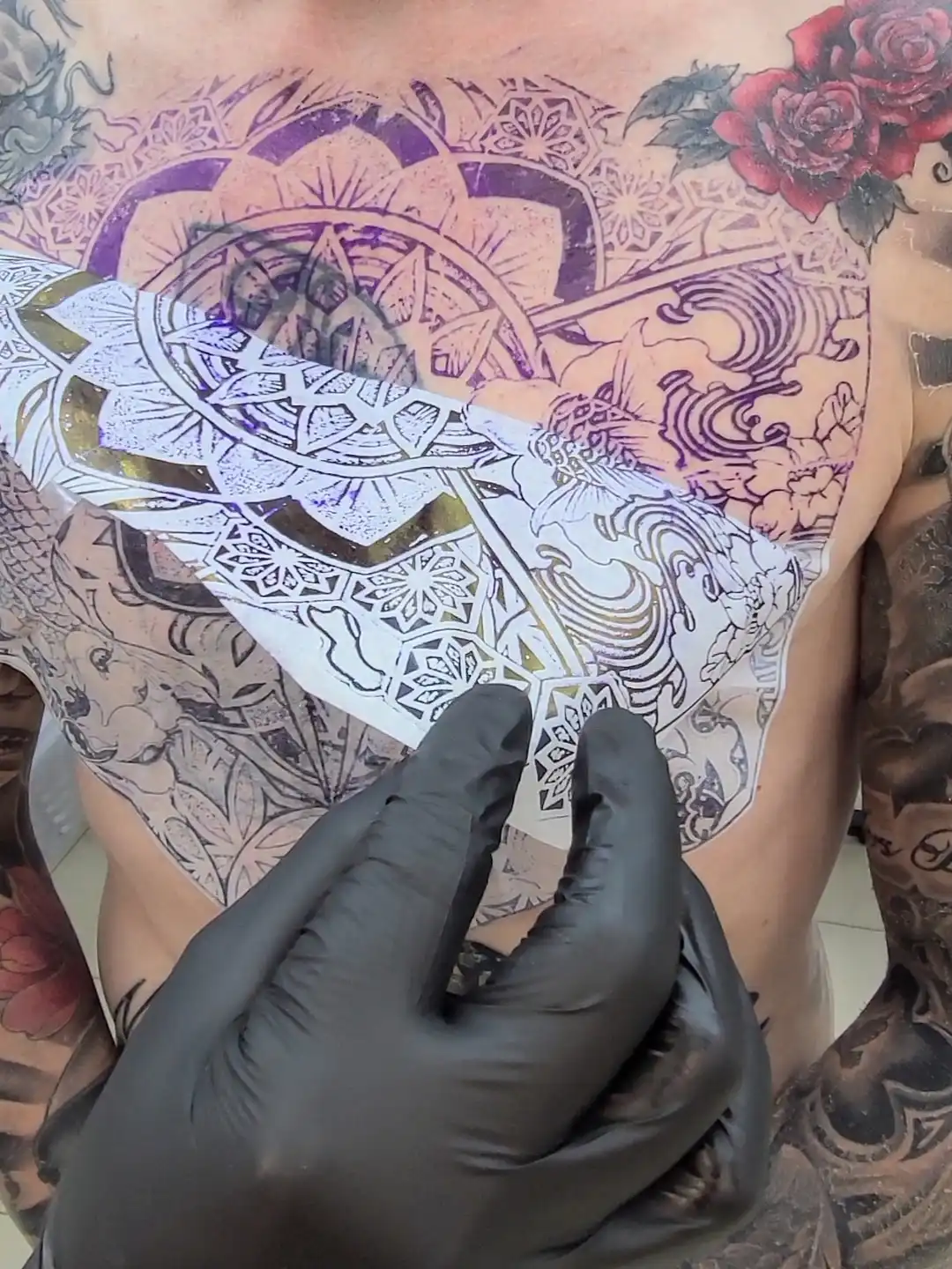 Tattoo Process Step 4 - Stencil Application